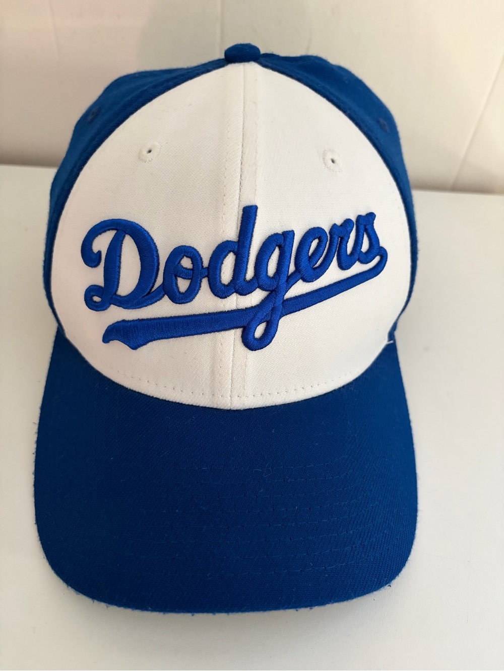 LA Dodgers Hat Cooperstown New Era 39THIRTY Fitted Cap Blue White